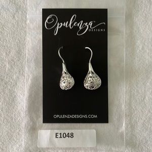 Opulenza Filagree teardrop earrings sterling silver